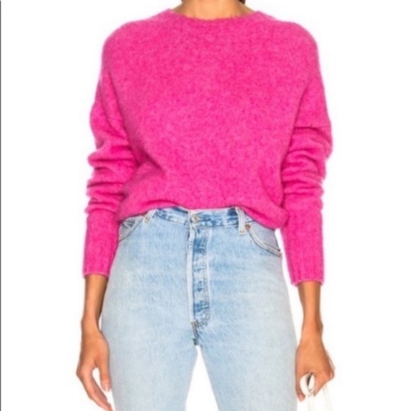 Helmut Lang Sweaters - Helmut Lang Sweater Brushed Wool Crewneck in Gum Pink
